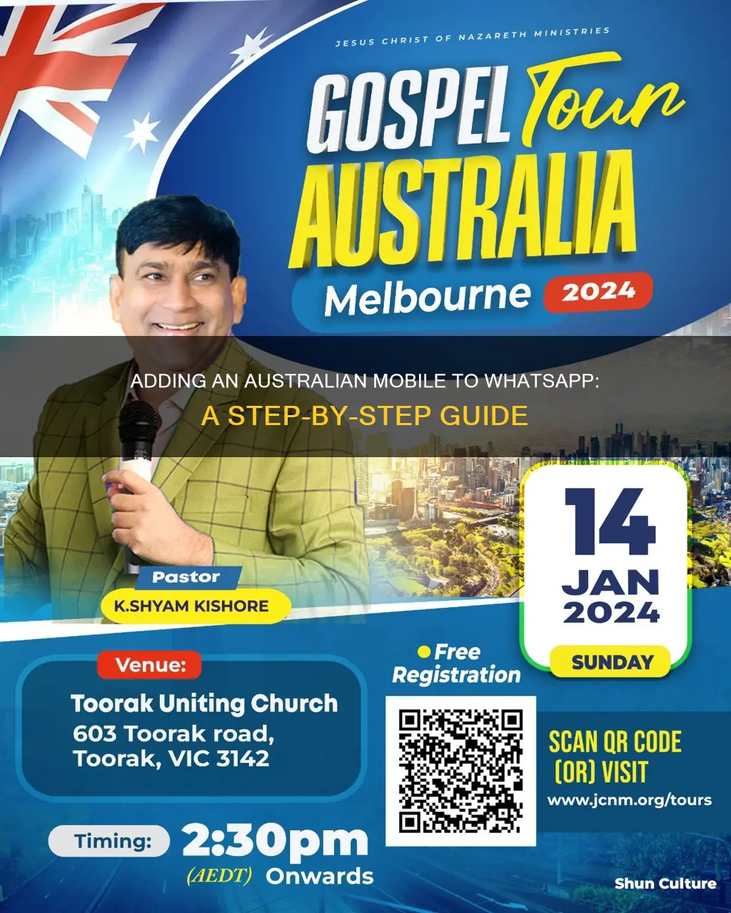 how do I add an australian mobile number to whatsapp