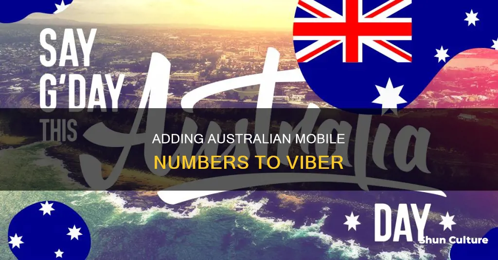 how do I add australia mobile number to viber