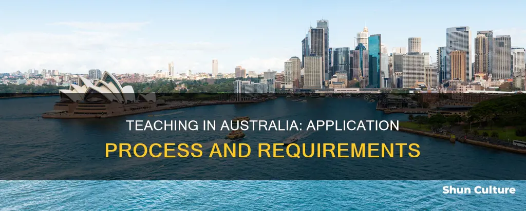 how do I apply for a teaching job in australia