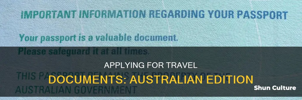 how do I apply for a travel document in australia