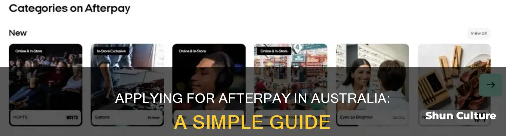 how do I apply for afterpay in australia