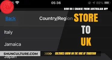 Switching App Stores: UK to Australia