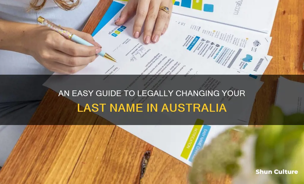 how do I change my last name in australia