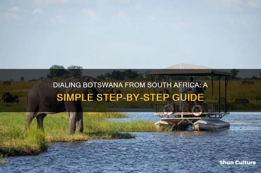 how do I dial from south africa to botswana