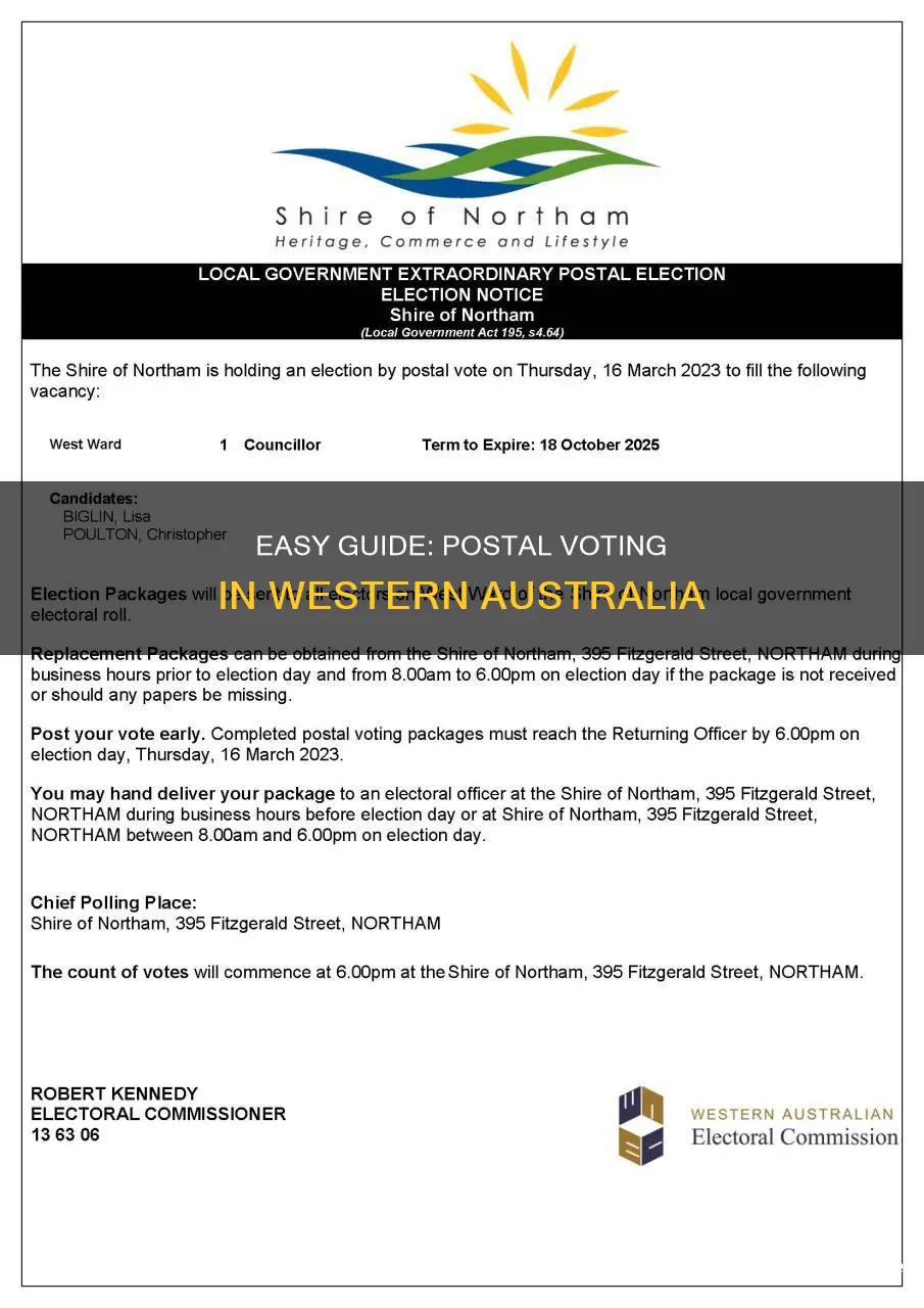 how do I do a postal vote in western australia
