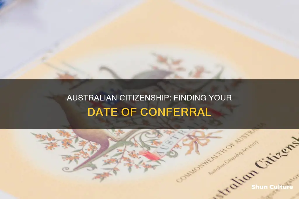 how do I find date of australian citizenship