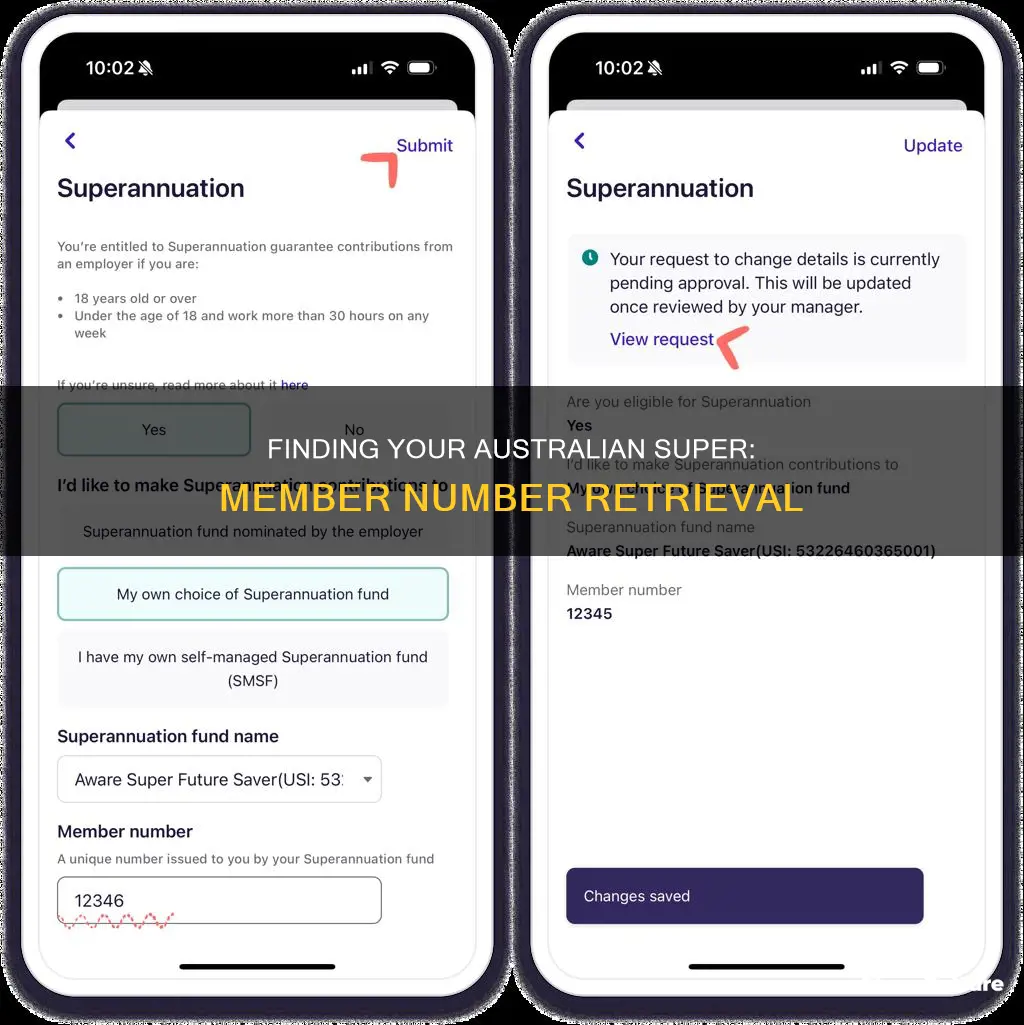 how do I find my australian super member number