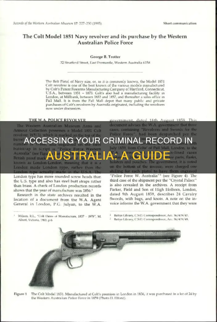 how do I find my criminal record in australia