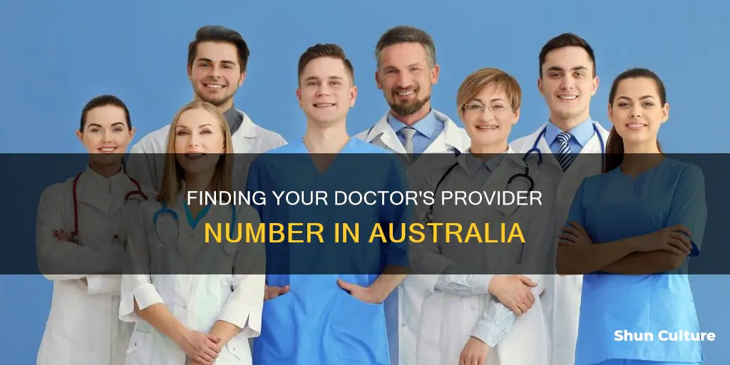 how do I find my doctors provider number australia