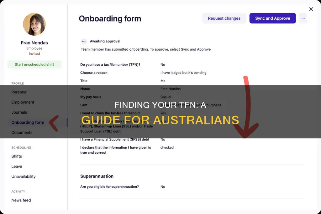 how do I find my tfn number australia