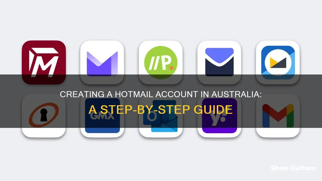 how do I make a hotmail account in australia