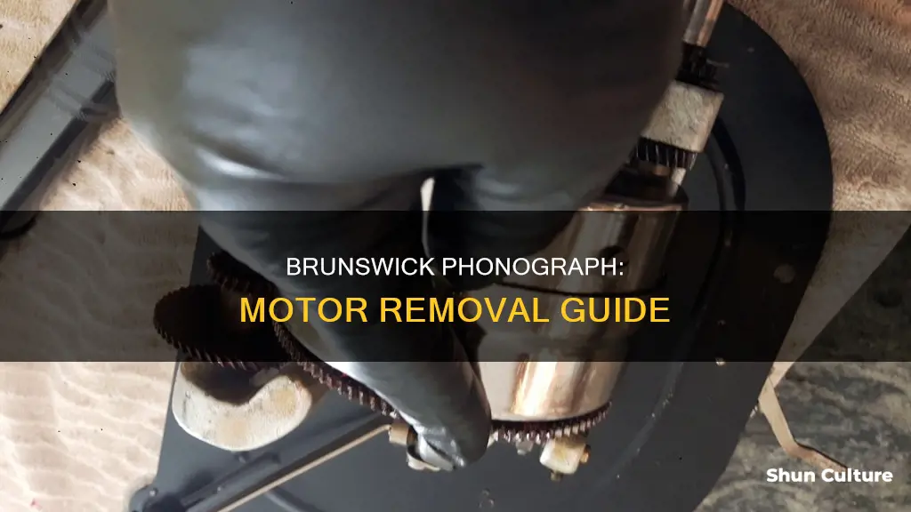 how do I remove the motor from my brunswick phonograph