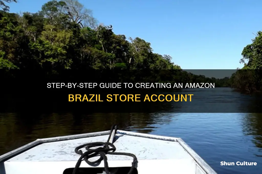 how do I set an account for amazon brazil store
