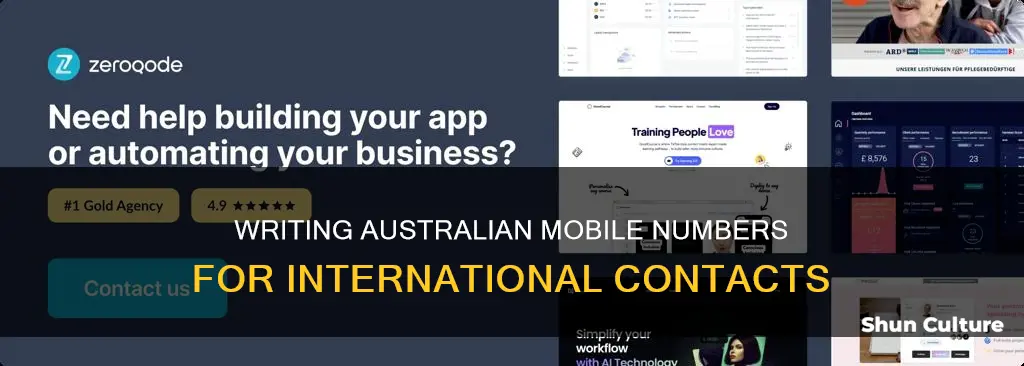 how do I write my australian mobile number for international