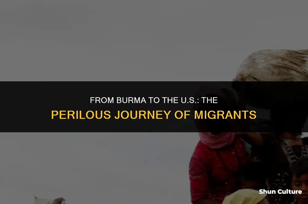 how do migrants travel from burma come to u.s