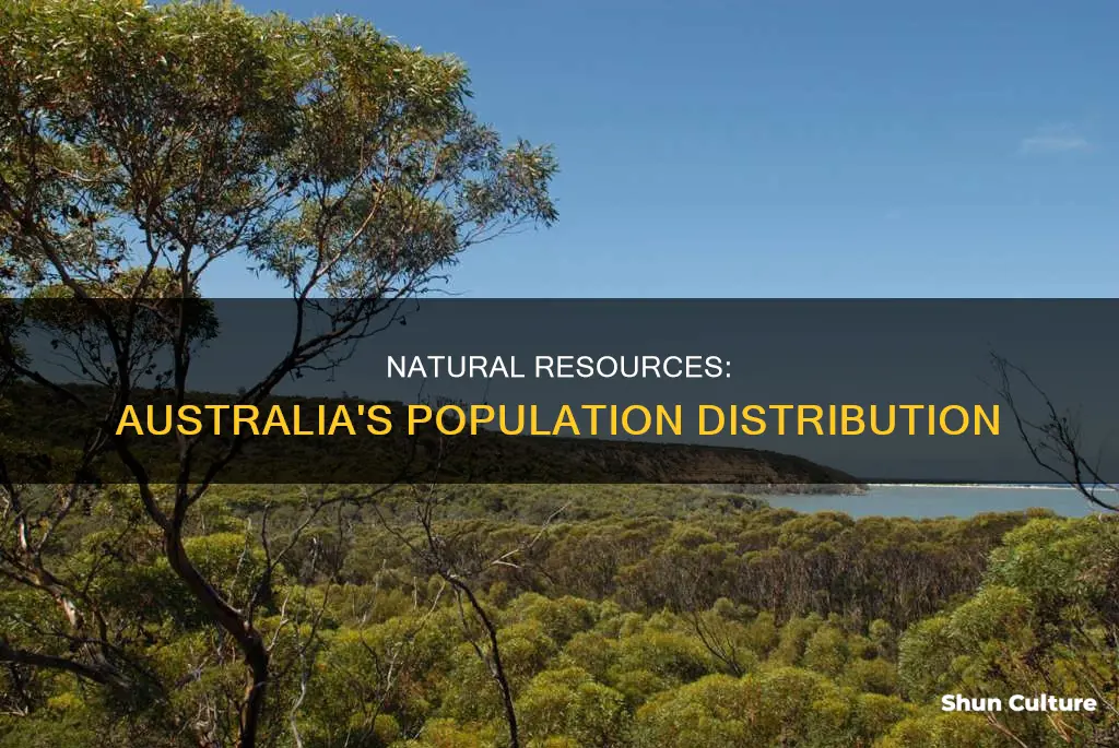 how do natural resources affect where people live in australia