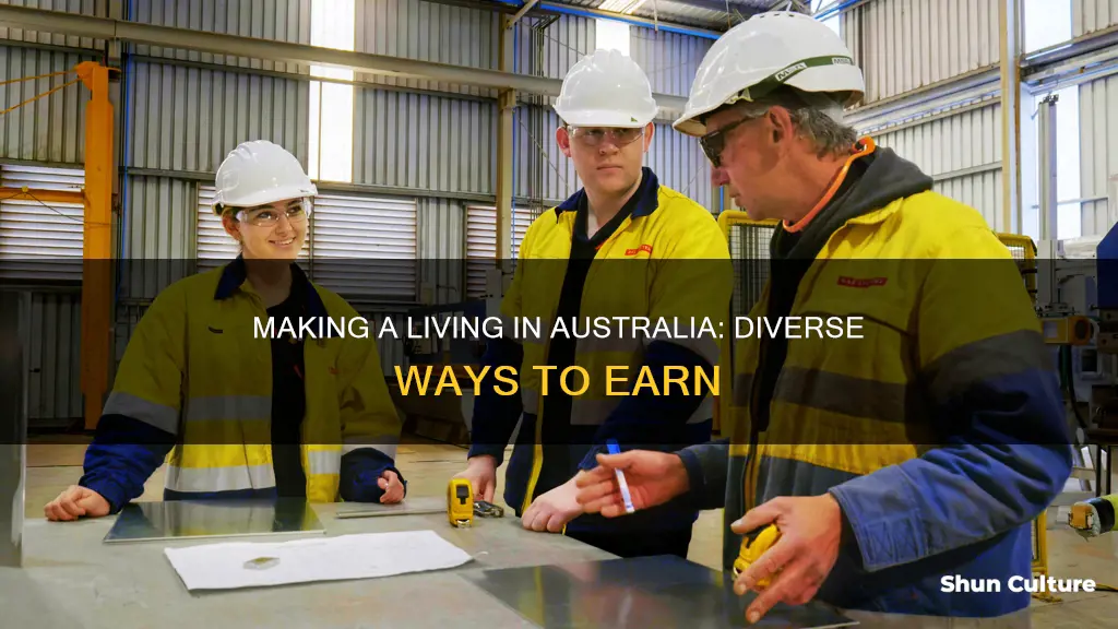 how do people in australia make a living