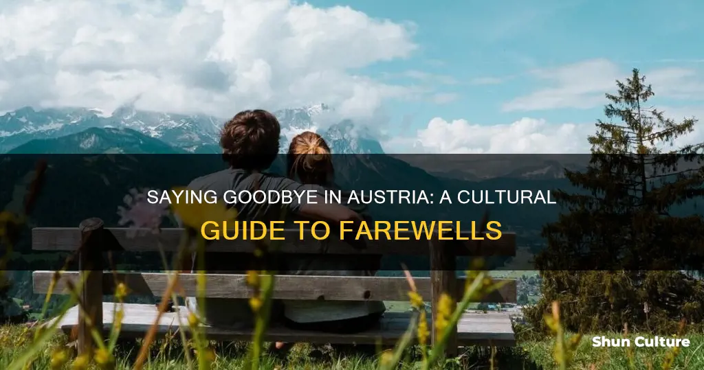 how do people say good bye in austria