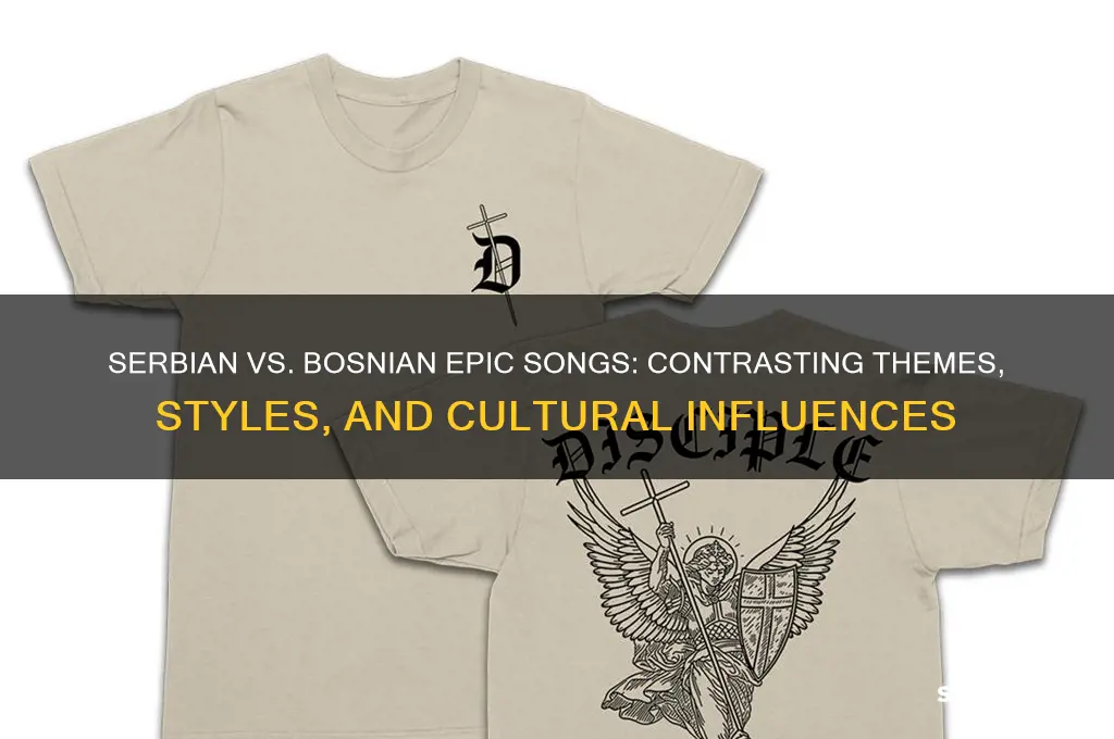 how do serbian and bosnian epic songs differ