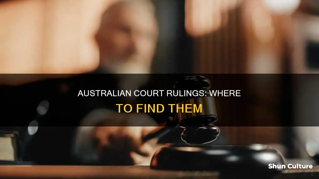 how do you find rulings of court cases in australia