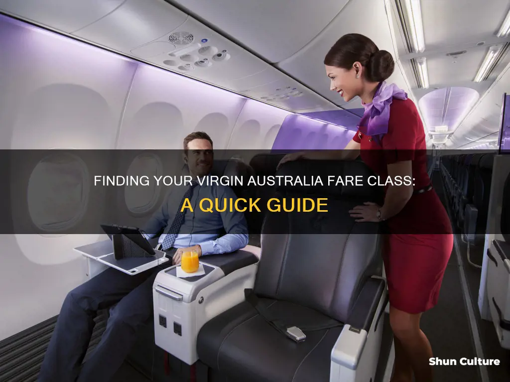 how do you find your fare class virgin australia