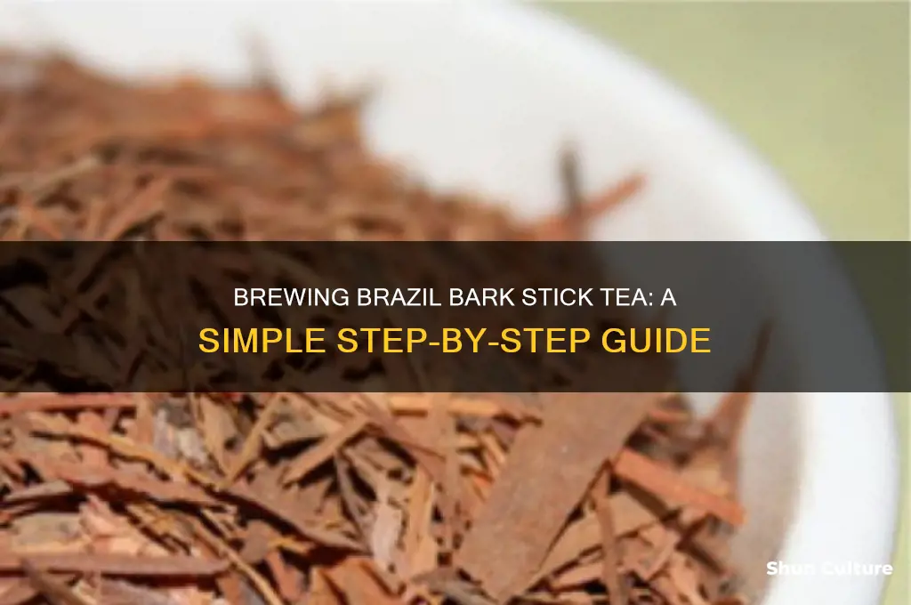 how do you make a tea with brazil bark sticks