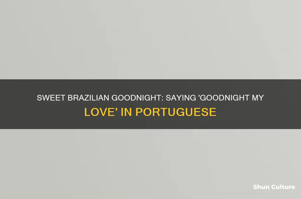 how do you say goodnight my love in brazil