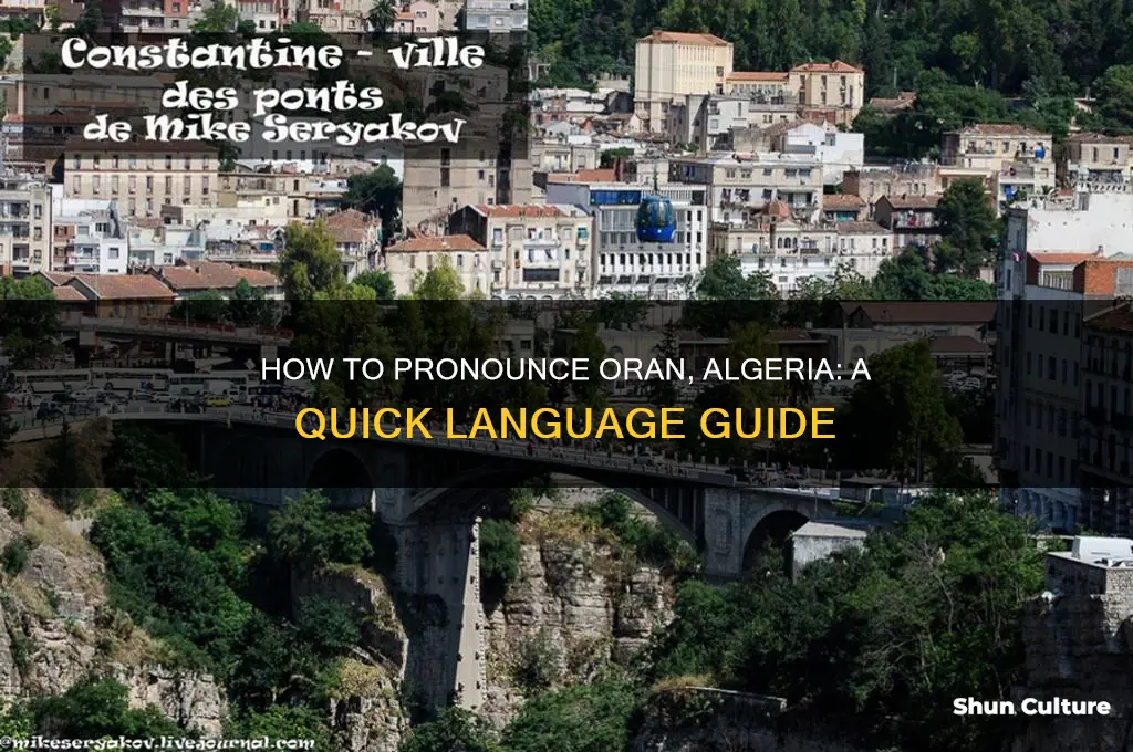 how do you say oran algeria