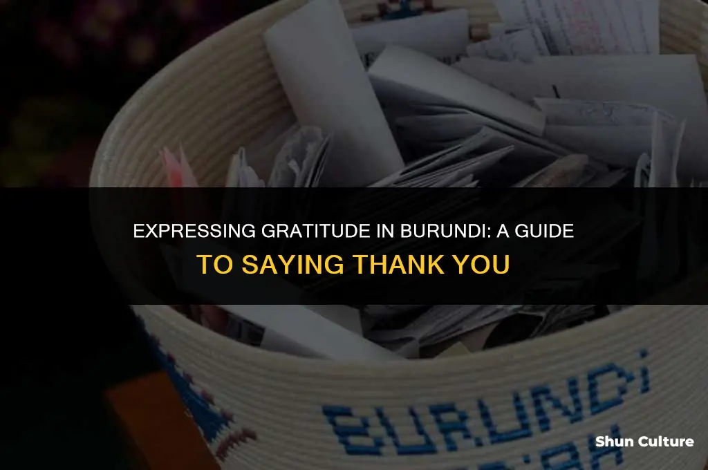 how do you say thank you in burundi