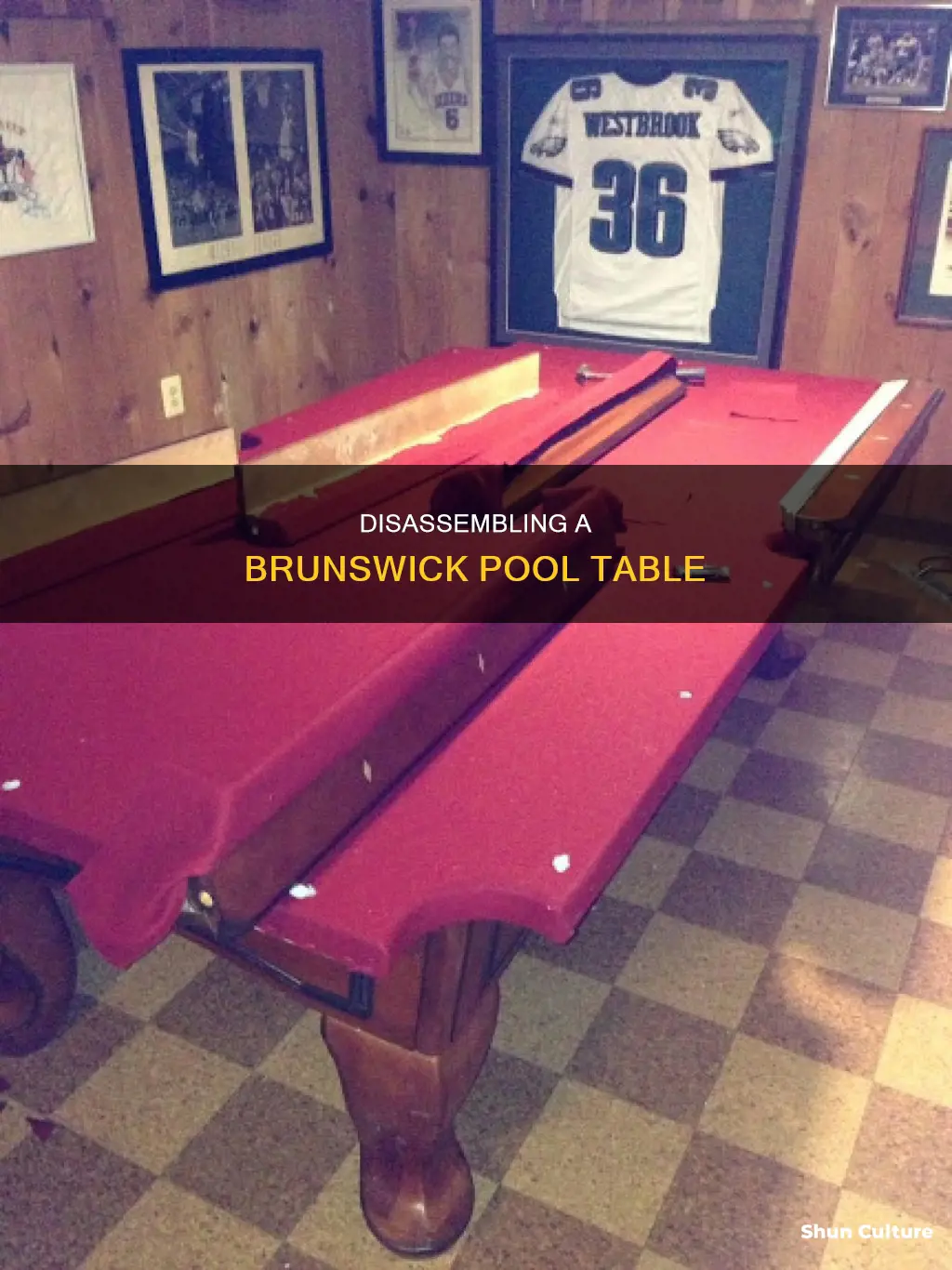 how do you take apart a brunswick pool table