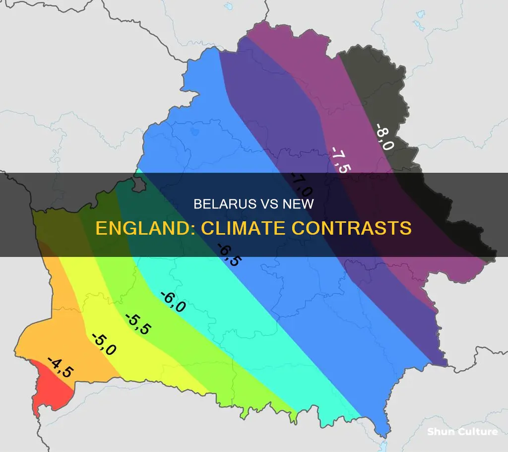 how does belarus climate compare to new england