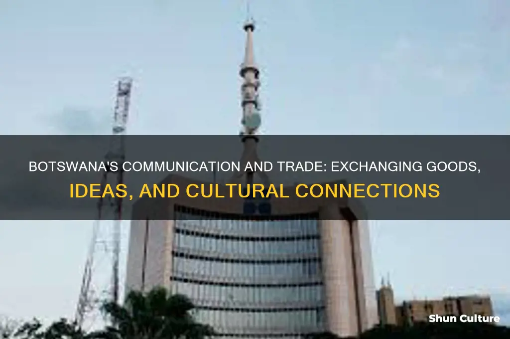 how does botswana comunicate and trade goods and ideas