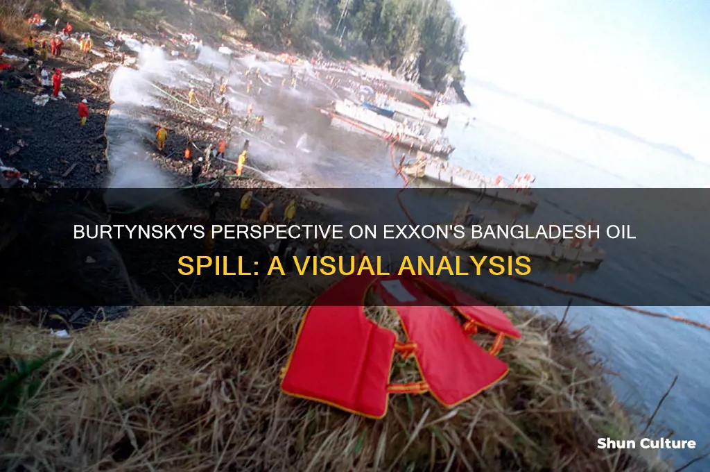 how does burtynsky look at the exxon oil spill bangladesh