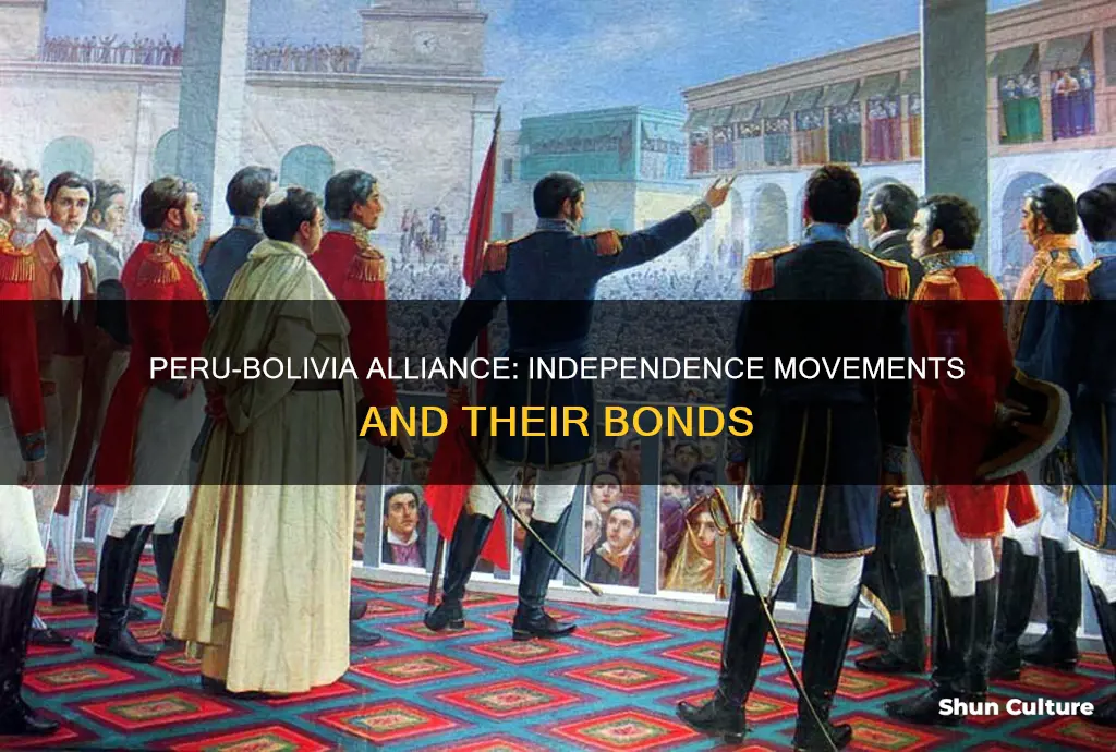 how does peru connect to bolivia during the independence movements