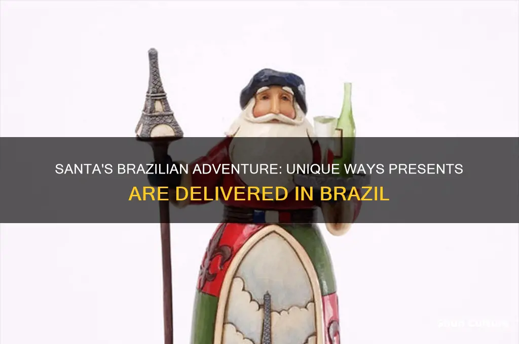 how does santa deliver presents in brazil