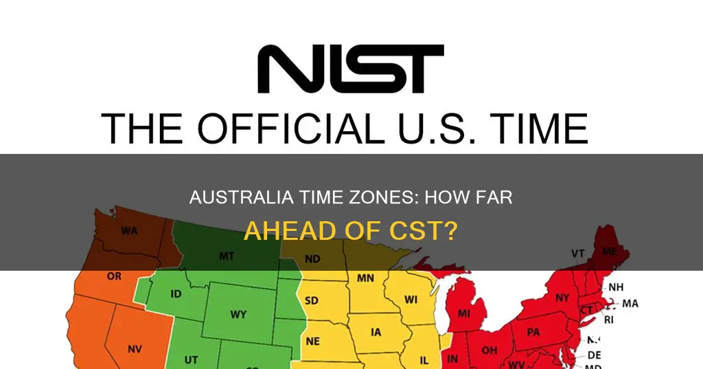 how far ahead is australia from cst