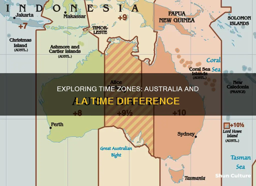 how far ahead is australia from la