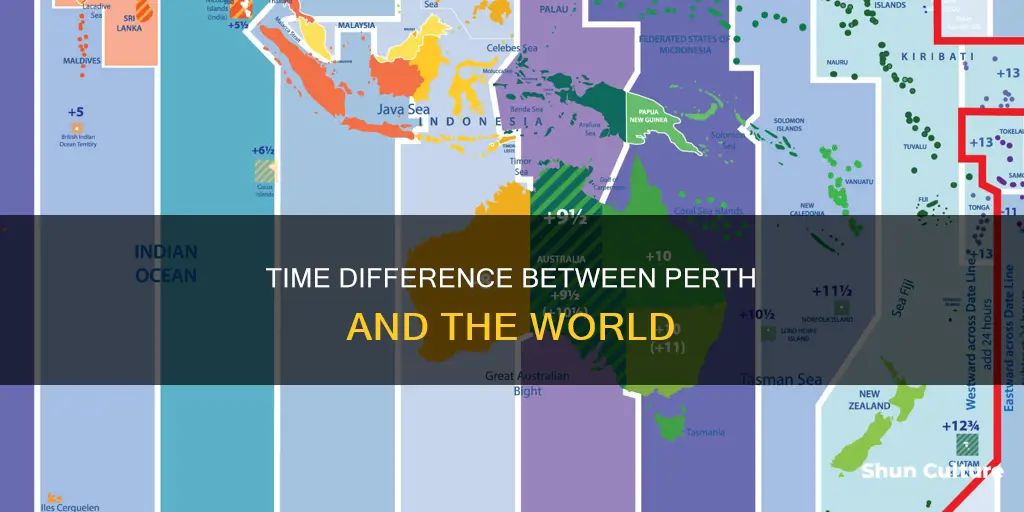 how far ahead is perth australia