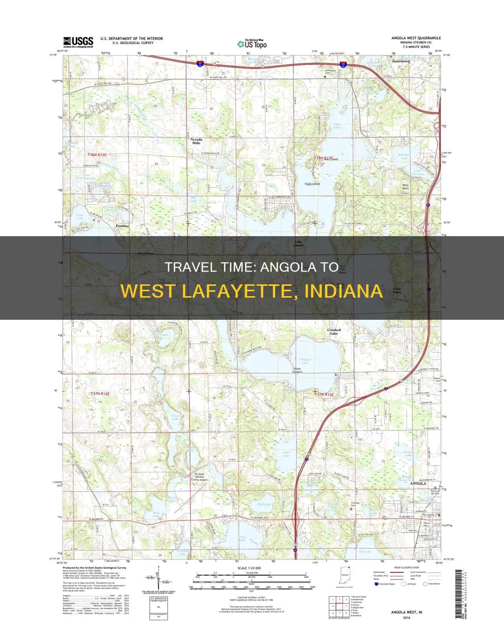 how far angola indiana to west lafayette indiana