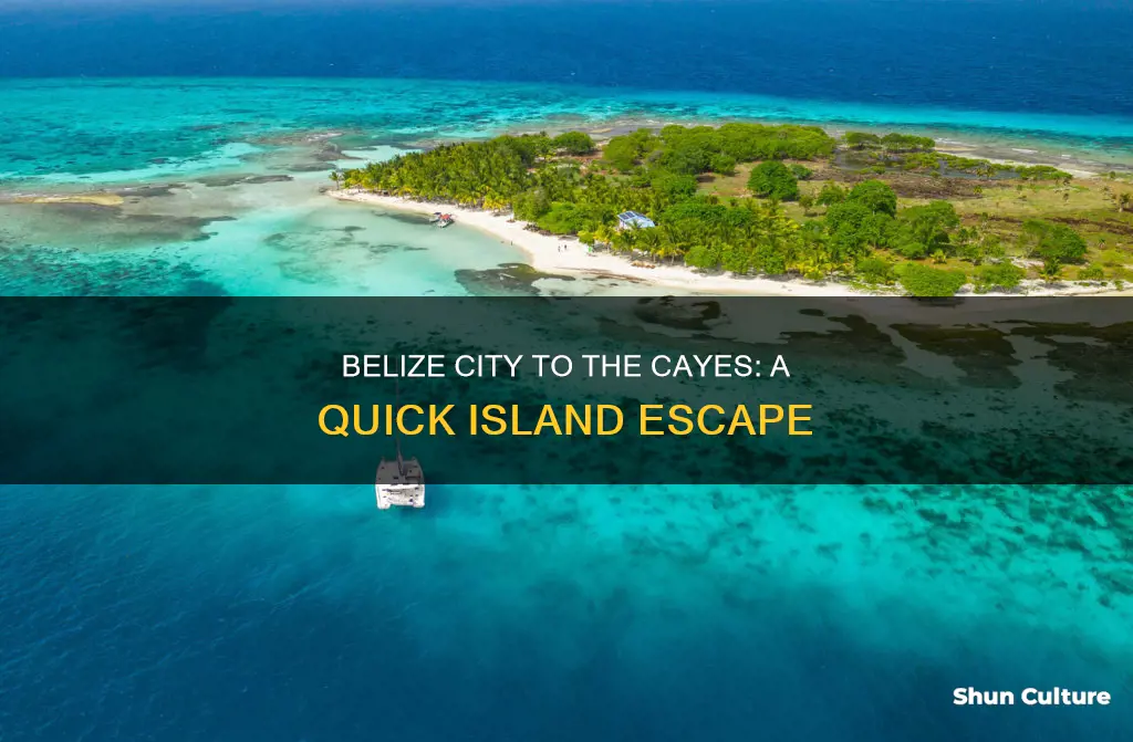 how far are the cayes from belize city