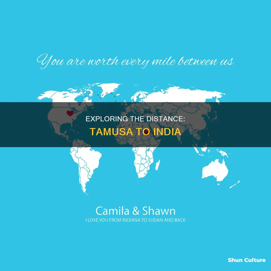 how far australia island tamusa to india
