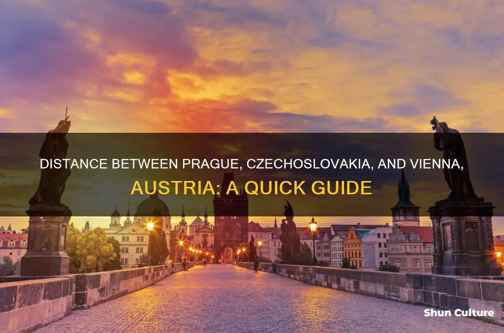 how far away from prague czechoslovakia is winna austria