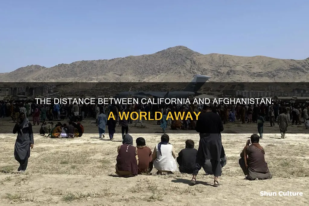 how far away is afghanistan from california