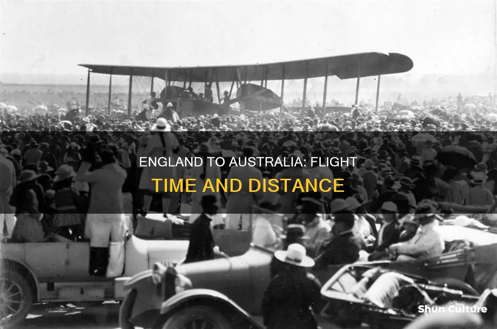 how far away is australia from england by plane