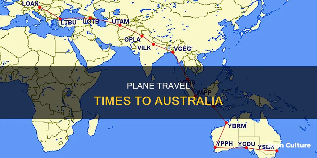 how far away is australia from me by plane