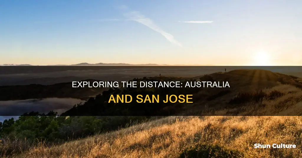 how far away is australia from san jose