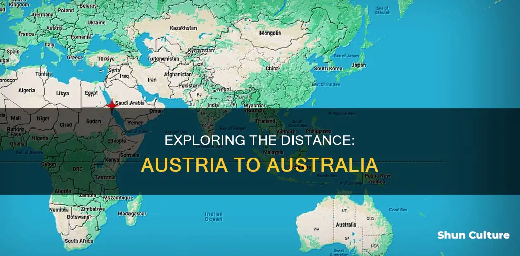 how far away is austria from australia