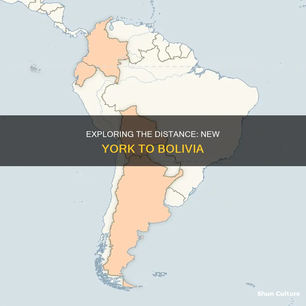 how far away is bolivia from new york