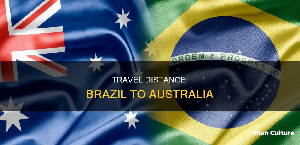 how far away is brazil from australia