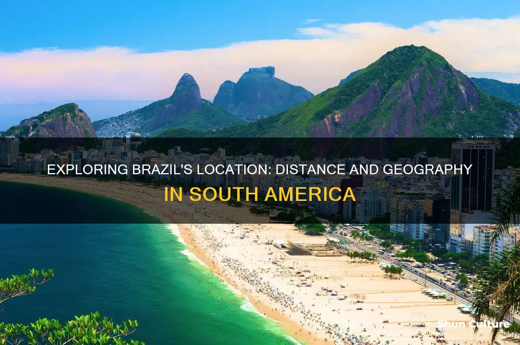 how far away is brazil south america